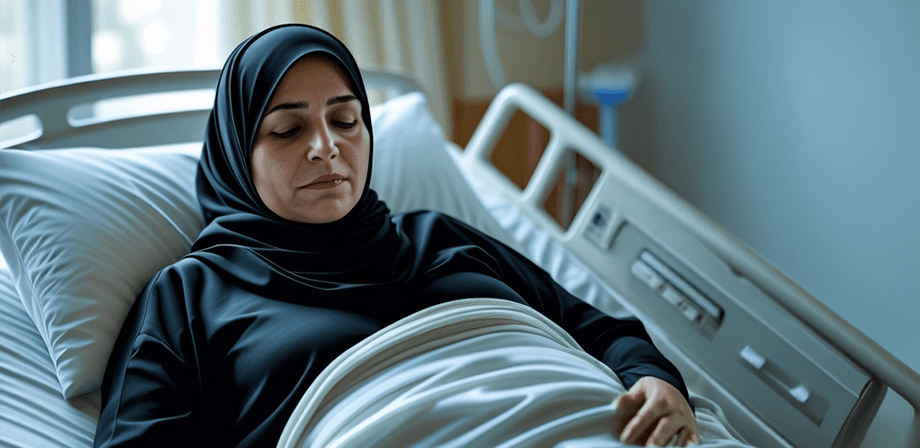 سيده تعاني من أورام ليفية في الرحم تحتاج الى علاج